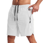 Shorts Masculinos de Treino com Bolsos Zíper